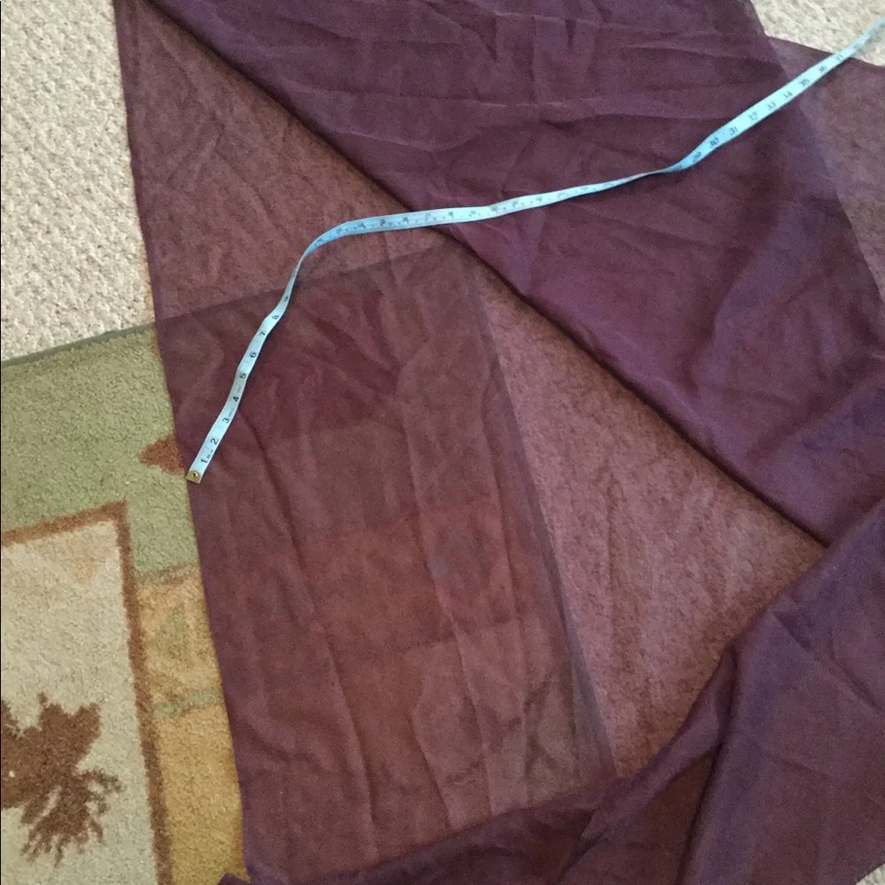 🍷 BURGUNDY SHEER FABRIC DRAPE HUGE VNUC 214” X 59” MULTIPLE USES